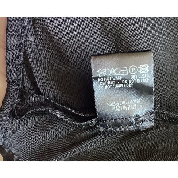 Sara Lanzi Minimalist Midi Shift Dress Medium Black Lagenlook Quiet Luxury Rare - Picture 12 of 13